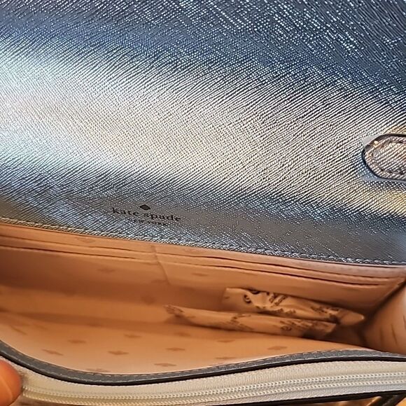 Kate Spade tinsel flap crossbody sparkly blue bag NWT - Picture 9 of 11